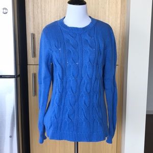 J Crew cotton crew neck sweater in beautiful blue